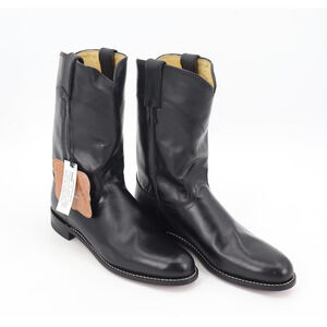 Justin Women's Cowgirl Black Dress Boots Sz 9C NWOB